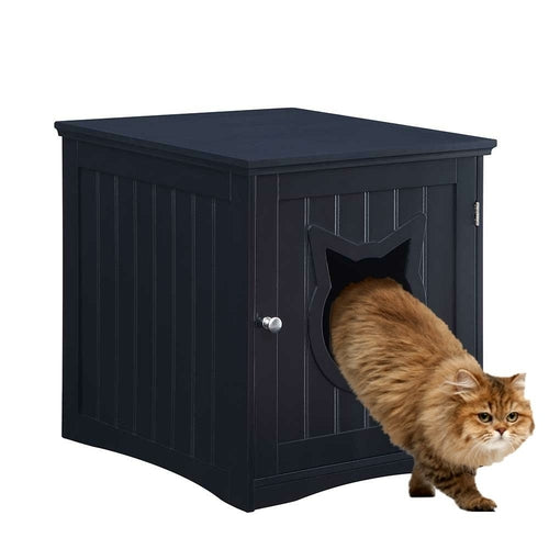 Cat House Side Table, Nightstand Pet House, Litter Box Enclosure