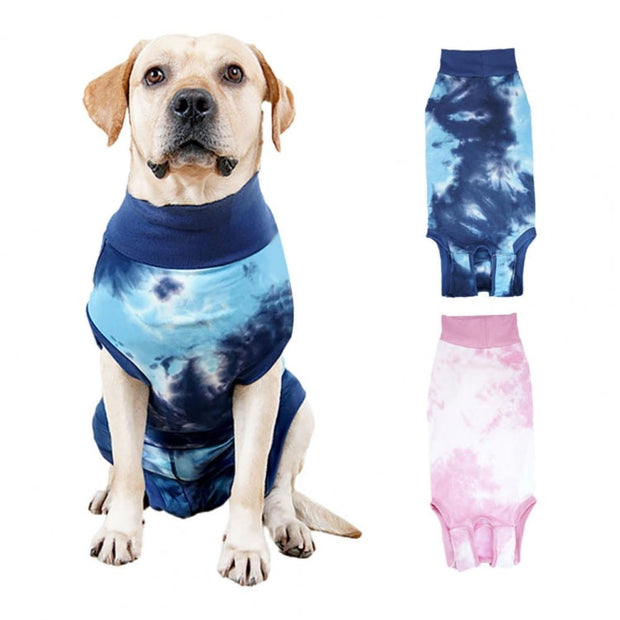 Tie-dye Dog Postoperative Clothes Easy to Put On and Take Off Pet