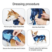 Tie-dye Dog Postoperative Clothes Easy to Put On and Take Off Pet