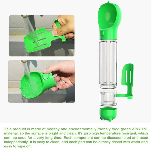 Portable Pet Dog Water Bottle Feeder Bowl Water Food Bottle Pets